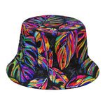 Colorful Leaf Tropical Pattern Print Bucket Hat