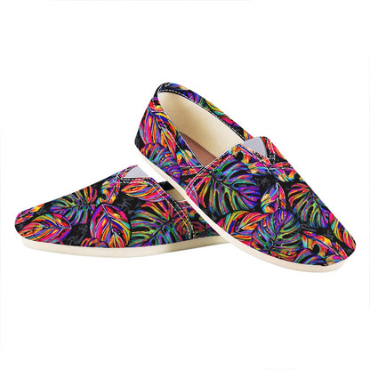 Colorful Leaf Tropical Pattern Print Casual Shoes