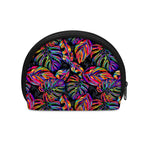 Colorful Leaf Tropical Pattern Print Coin Purse