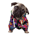 Colorful Leaf Tropical Pattern Print Dog Zip Up Hoodie