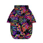 Colorful Leaf Tropical Pattern Print Dog Zip Up Hoodie