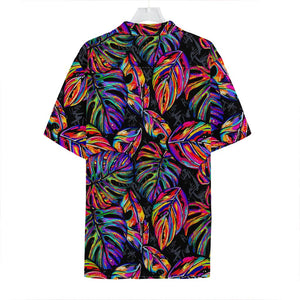 Colorful Leaf Tropical Pattern Print Hawaiian Shirt