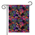 Colorful Leaf Tropical Pattern Print House Flag
