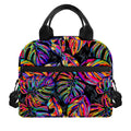 Colorful Leaf Tropical Pattern Print Insulated Lunch Bag