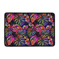 Colorful Leaf Tropical Pattern Print Kitchen Mat
