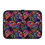 Colorful Leaf Tropical Pattern Print Laptop Sleeve