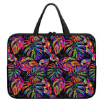 Colorful Leaf Tropical Pattern Print Laptop Sleeve With Handle
