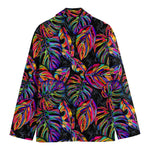 Colorful Leaf Tropical Pattern Print Men's Blazer
