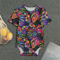Colorful Leaf Tropical Pattern Print Men's Bodysuit
