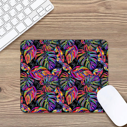 Colorful Leaf Tropical Pattern Print Mouse Pad