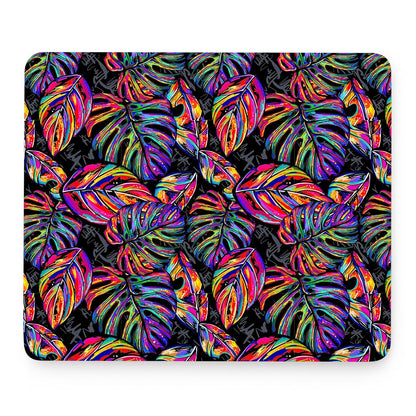 Colorful Leaf Tropical Pattern Print Mouse Pad