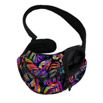 Colorful Leaf Tropical Pattern Print Pet Sling Carrier