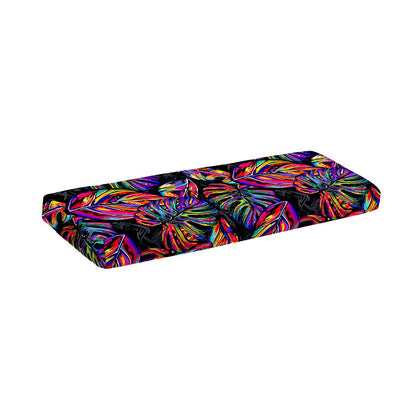 Colorful Leaf Tropical Pattern Print Piano Keyboard Cover