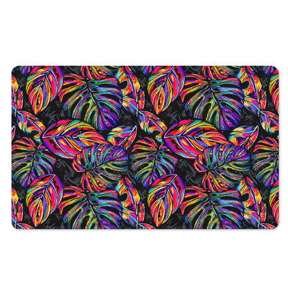 Colorful Leaf Tropical Pattern Print Polyester Doormat