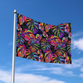 Colorful Leaf Tropical Pattern Print Polyester Flag