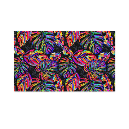 Colorful Leaf Tropical Pattern Print Polyester Flag