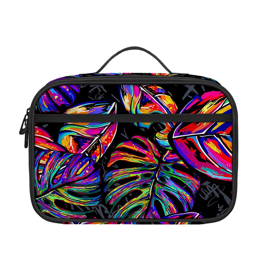 Colorful Leaf Tropical Pattern Print Portable Lunch Bag