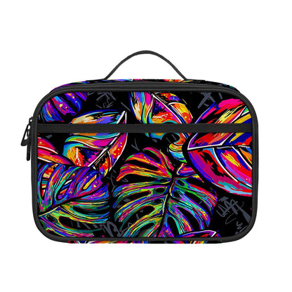 Colorful Leaf Tropical Pattern Print Portable Lunch Bag