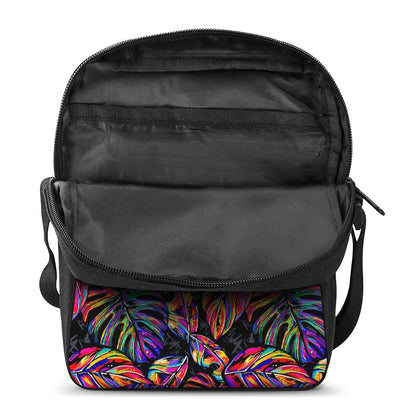Colorful Leaf Tropical Pattern Print Rectangular Crossbody Bag