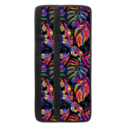 Colorful Leaf Tropical Pattern Print Refrigerator Handle Covers