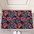 Colorful Leaf Tropical Pattern Print Rubber Doormat