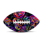 Colorful Leaf Tropical Pattern Print Rugby Ball