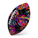 Colorful Leaf Tropical Pattern Print Rugby Ball