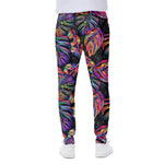 Colorful Leaf Tropical Pattern Print Scuba Joggers