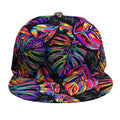 Colorful Leaf Tropical Pattern Print Snapback Cap