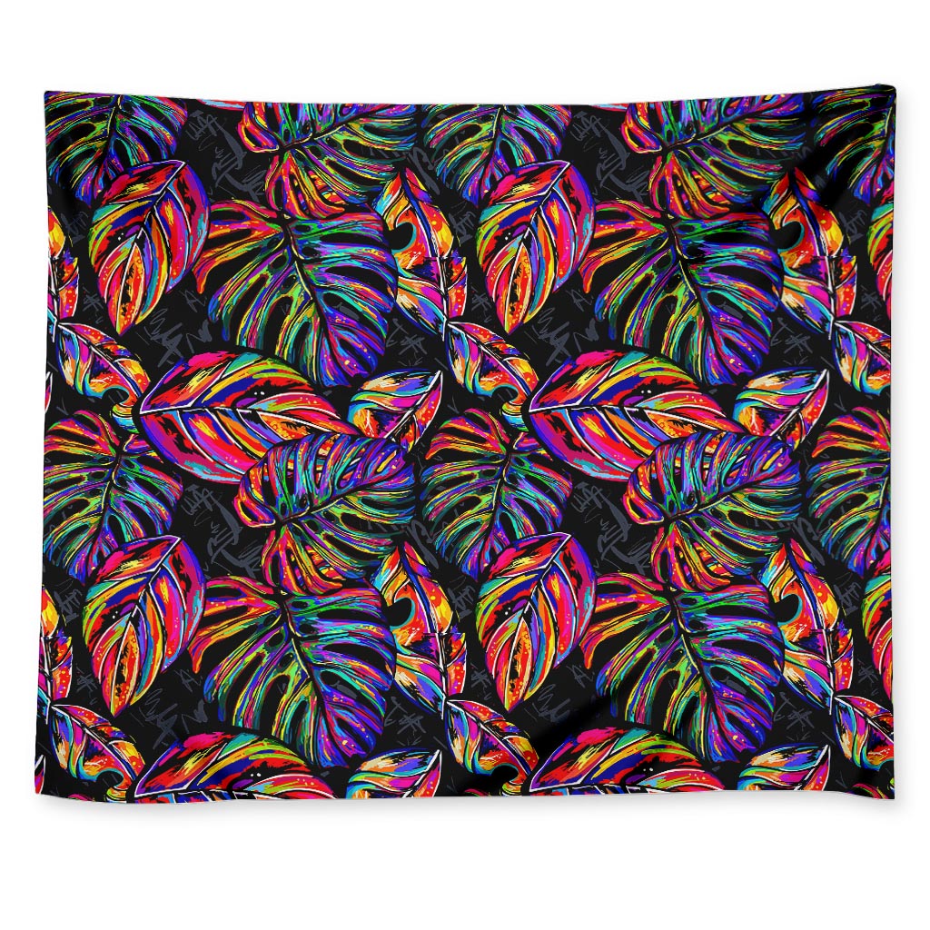 Colorful Leaf Tropical Pattern Print Tapestry