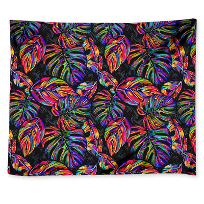 Colorful Leaf Tropical Pattern Print Tapestry