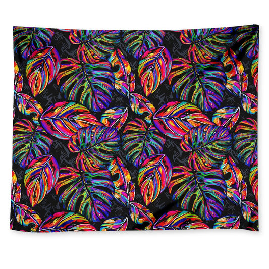 Colorful Leaf Tropical Pattern Print Tapestry