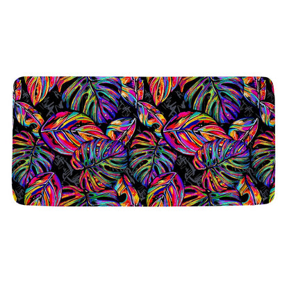 Colorful Leaf Tropical Pattern Print Towel