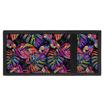 Colorful Leaf Tropical Pattern Print Trifold Wallet