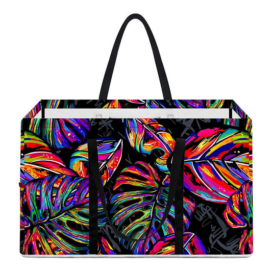Colorful Leaf Tropical Pattern Print Utility Tote Bag