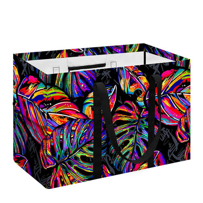 Colorful Leaf Tropical Pattern Print Utility Tote Bag