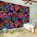 Colorful Leaf Tropical Pattern Print Wall Sticker