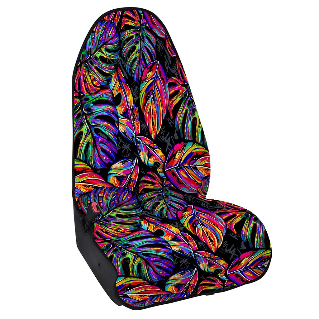 Colorful Leaf Tropical Pattern Print Waterproof Car Seat Cover
