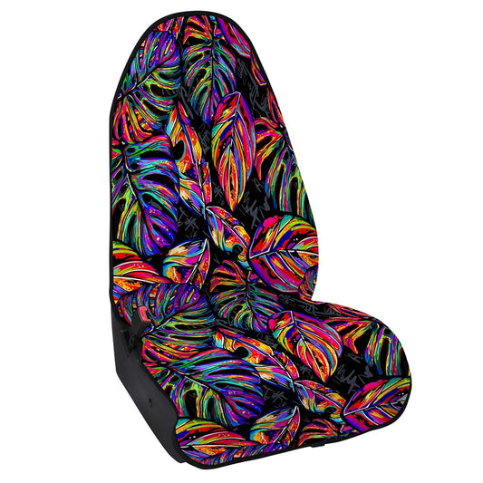 Colorful Leaf Tropical Pattern Print Waterproof Car Seat Cover