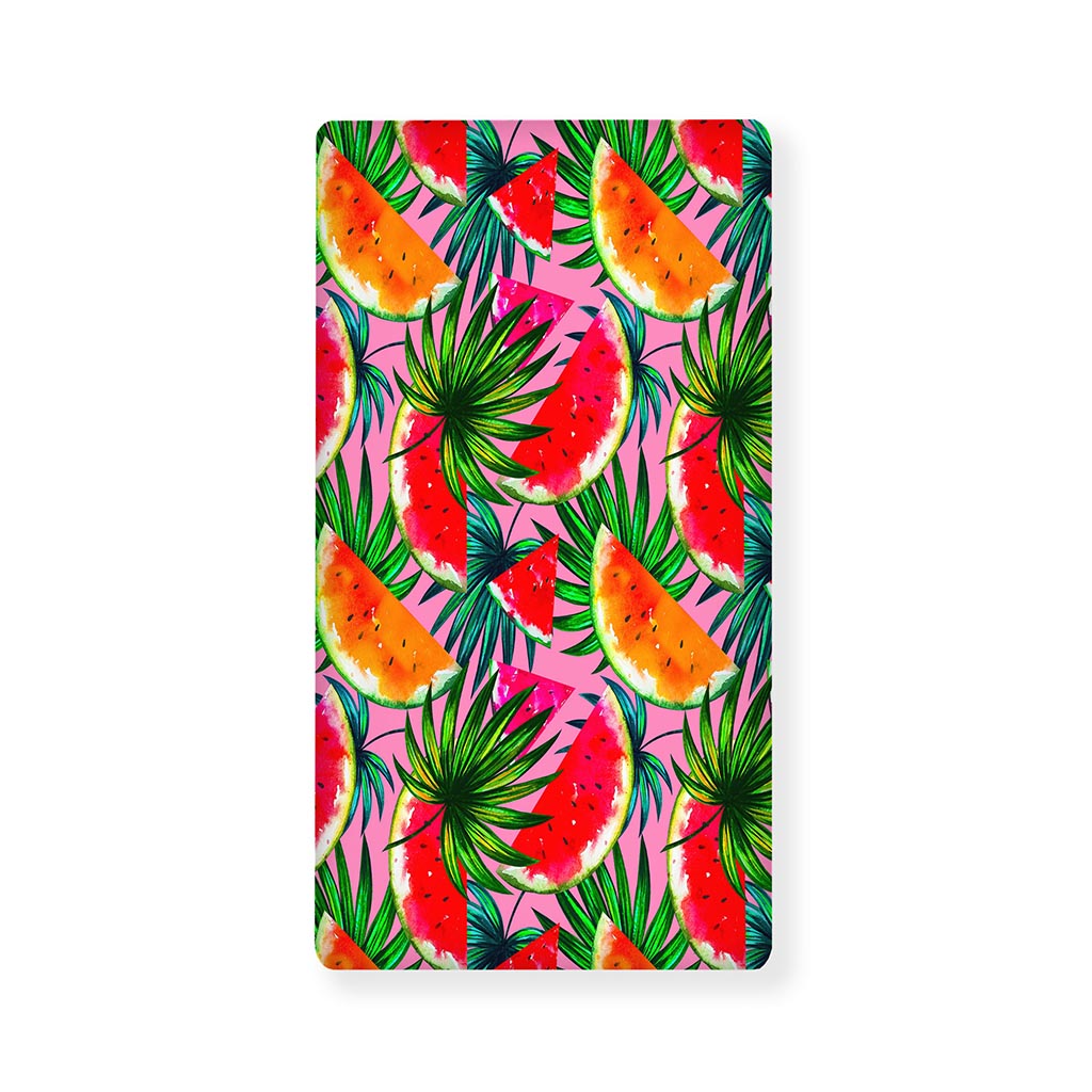 Colorful Leaf Watermelon Pattern Print Baby Crib Sheet