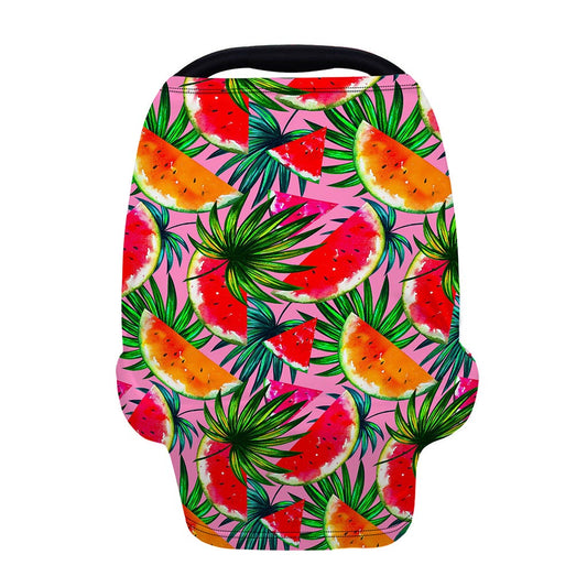 Colorful Leaf Watermelon Pattern Print Baby Seat Cover