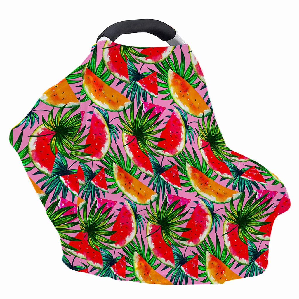 Colorful Leaf Watermelon Pattern Print Baby Seat Cover