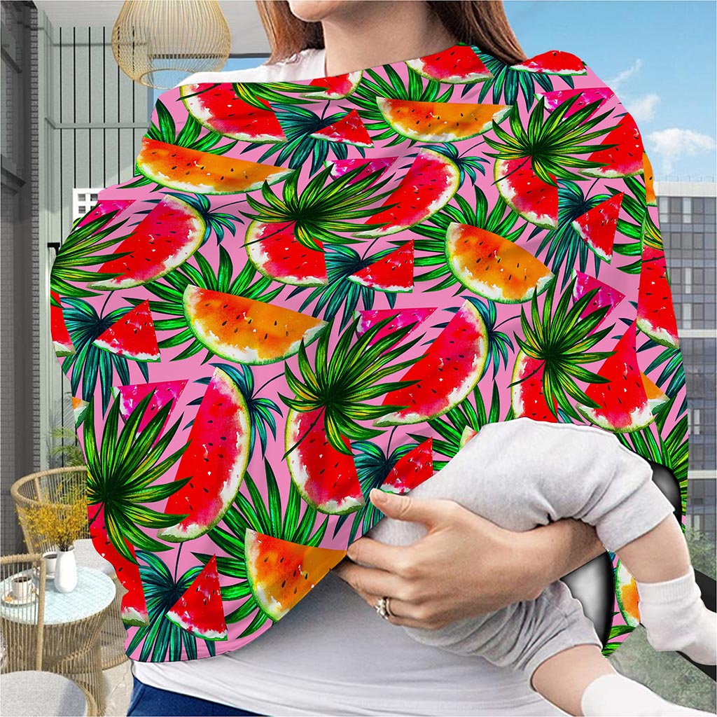 Colorful Leaf Watermelon Pattern Print Baby Seat Cover