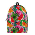 Colorful Leaf Watermelon Pattern Print School Backpack