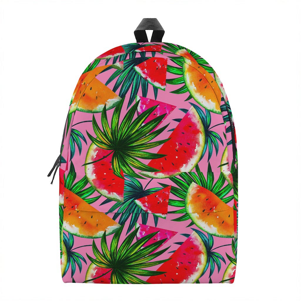 Colorful Leaf Watermelon Pattern Print Backpack