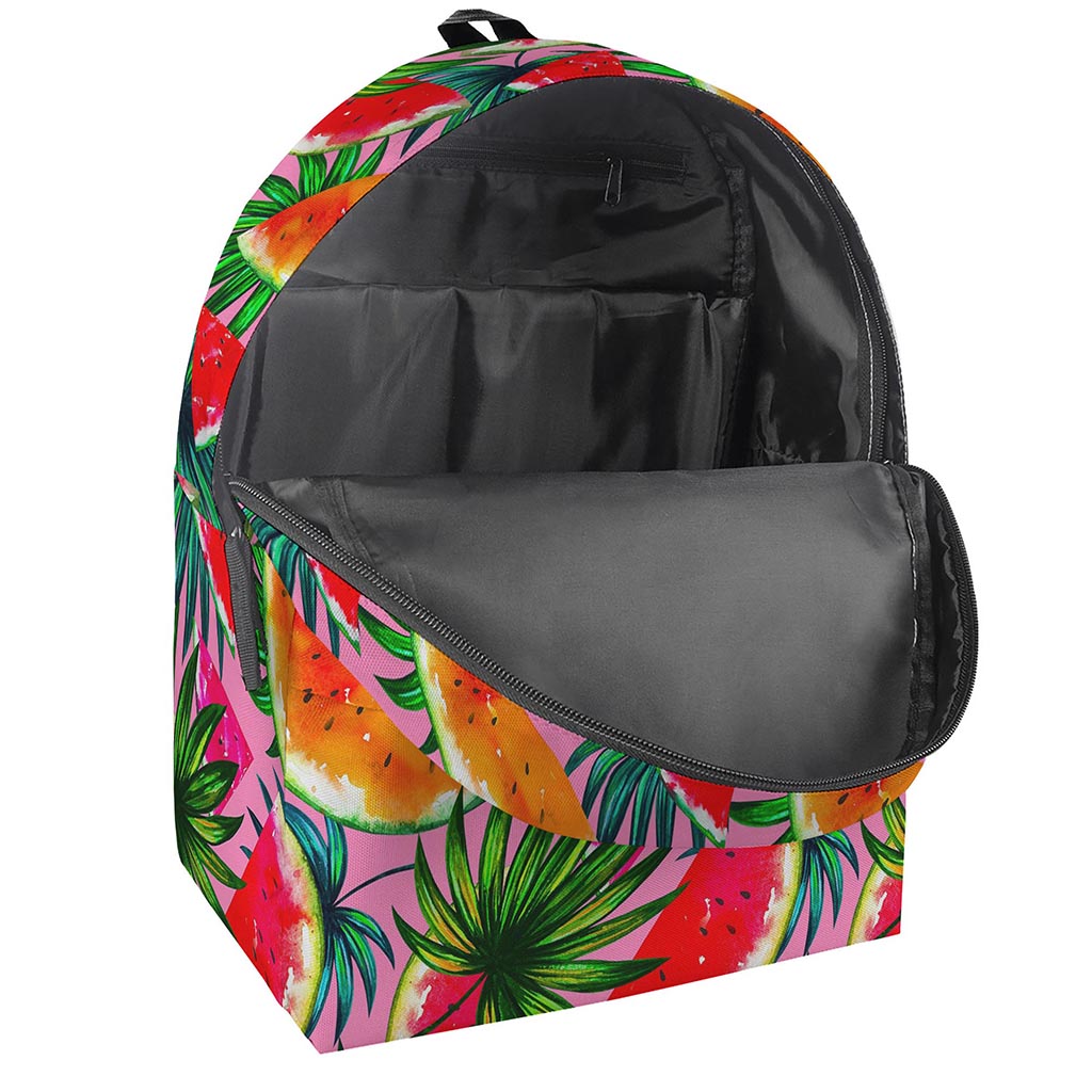 Colorful Leaf Watermelon Pattern Print Backpack