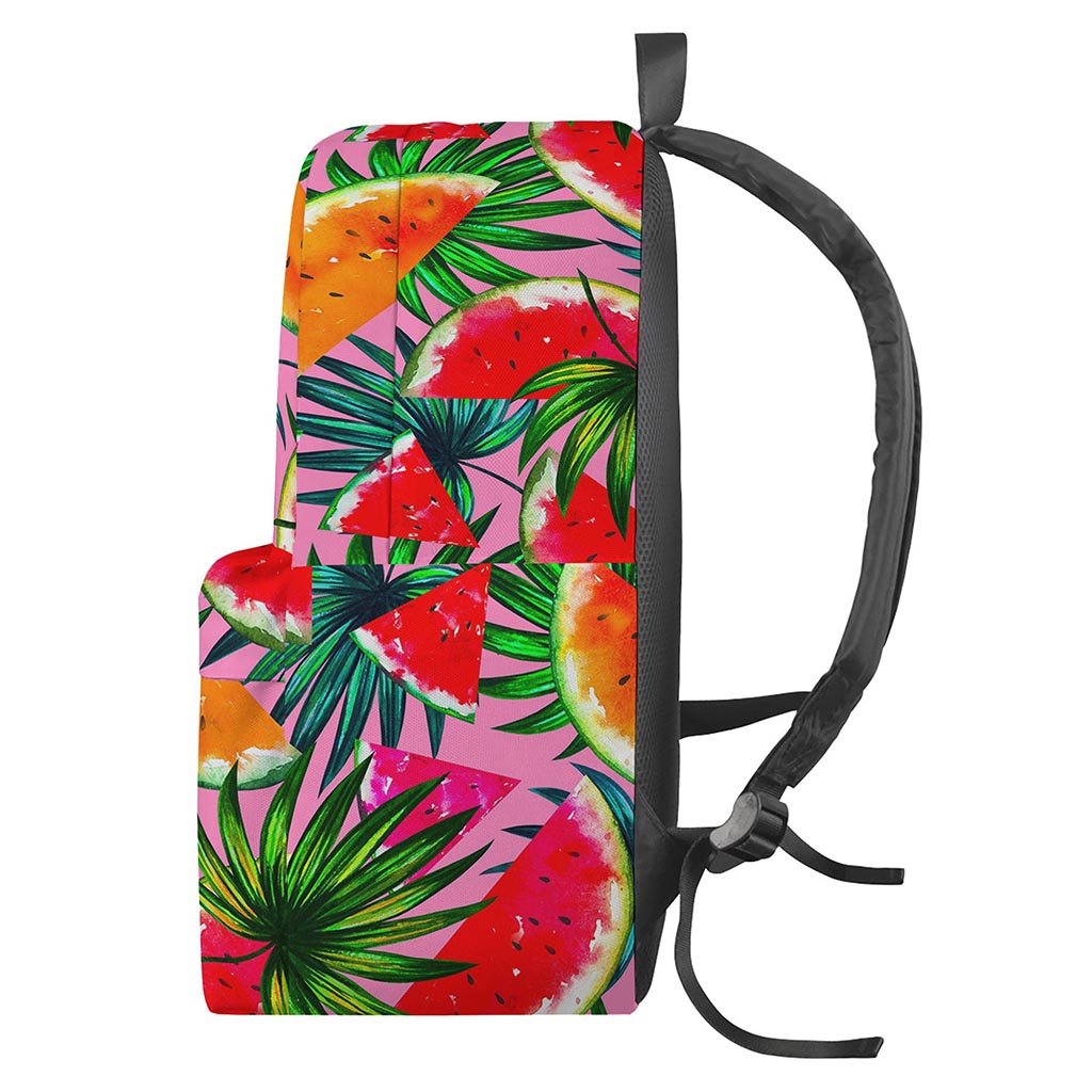 Colorful Leaf Watermelon Pattern Print Backpack