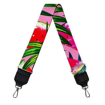 Colorful Leaf Watermelon Pattern Print Bag Strap