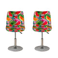 Colorful Leaf Watermelon Pattern Print Bar Stool Covers