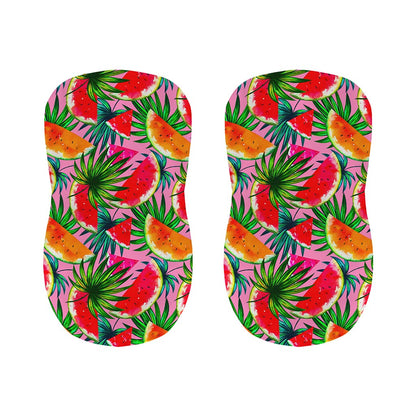 Colorful Leaf Watermelon Pattern Print Bar Stool Covers